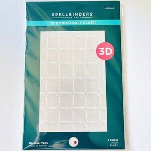 Spellbinders 3D Embossing Folder Susan Tierney-Cockburn-Bamboo Trellis 5.5x8.5 #